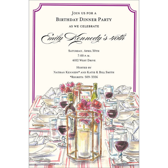 Wine and Dine Invitations